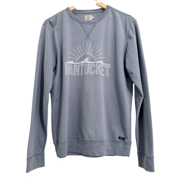 Faherty Other - Faherty Nantucket Sunwashed Slub Crew Blue Small